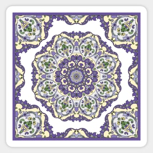 Floral square pattern Sticker